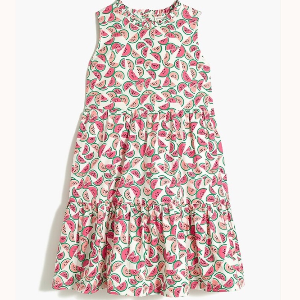 Crewcuts Girls' Watermelon Print Tiered Dress
